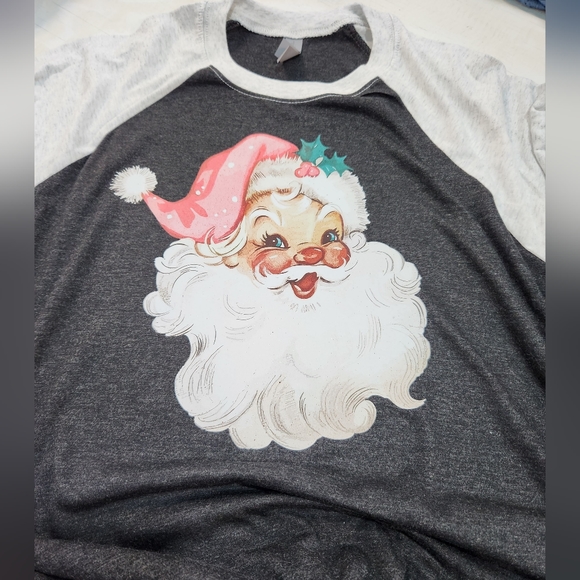 Pink Santa 3/4 Sleeves Shirt - Picture 3 of 3